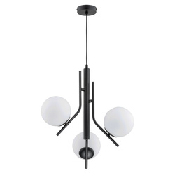 Lampa wisząca ALFA ESTEL CZARNO-BIAŁA 3xE14 48cm | 62331