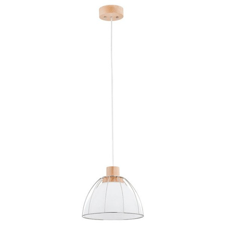 Lampa wisząca ALFA VIVIO DREWNIANA 1xE27 26cm | 60317