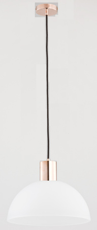 Lampa wisząca zwis LUX miedź/biały śr.30cm