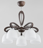 Lampa sufitowa ALFA GRACJA DREWNIANA 5xE27 48cm | 20895