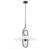 Lampa wisząca ALFA CHEE CZARNO-BIAŁA 1xE27 47cm | 60623