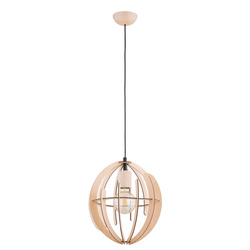Lampa wisząca ALFA SOLARIA DREWNIANA 1xE27 31cm | 61369