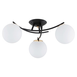 Lampa sufitowa ALFA SAVI CZARNA & ZŁOTA 3xE14 55cm | 62470