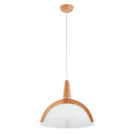 Lampa wisząca ALFA KLAN DREWNIANA 1xE27 44cm | 61348