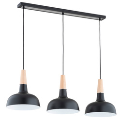 Lampa wisząca ALFA GOXA CZARNA 3xE27 85cm | 62387