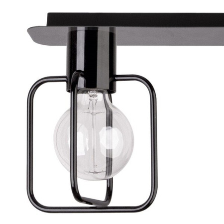 Lampa listwa 2 pkt AURA kwadrat czarna