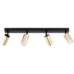 Lampa sufitowa ALFA ATLET CZARNA & ZŁOTA 5xGU10 70cm | 63330