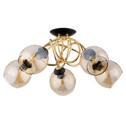Lampa sufitowa ALFA MODENA ZŁOTA 5xE14 60cm | 63179