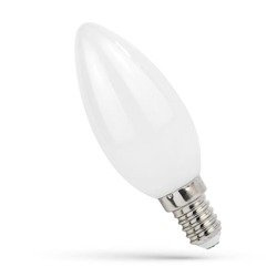 Żarówka LED ŚWIECOWA E14 230V 4W COG WHITE biała ciepła 3000K