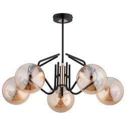 Lampa sufitowa ALFA YUMA CZARNA 5x E14 58cm | 28675