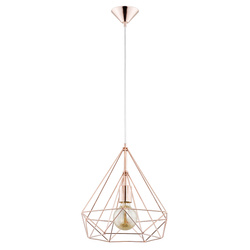 Lampa wisząca ALFA BASKET II MIEDZIANA 1xE27 37cm | 60361