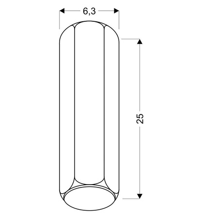 Lampa sufitowa 6-kątna TUBA 2282800, biała, 1x15W GU10