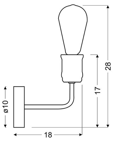 GOLDIE LAMPA KINKIET 1X60W E27 CZARNY+PATYNA (Z ŻARÓWKĄ 3030948)