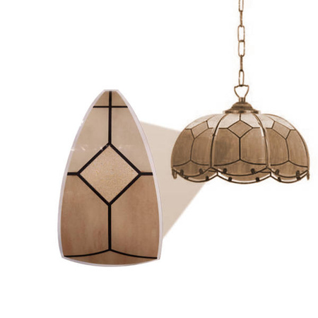 Szybka klosz 1szt. mała do lamp WITRAŻ Alfa | brązowy