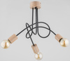 Lampa sufitowa ALFA TANGO DREWNIANA 3xE27 46cm | 27433