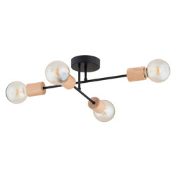 Lampa sufitowa ALFA LA-STENA CZARNA 4xE27 52cm | 63249