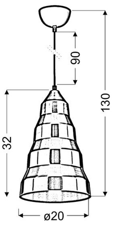 Lampa wisząca VESUVIO 31-58577 szary/czarny 1x40W E27