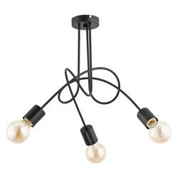 Lampa sufitowa ALFA TANGO CZARNA 3xE27 48cm | 23173