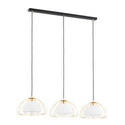 Lampa wisząca ALFA NERSY CZARNA & ZŁOTA 3xE27 80cm | 62431