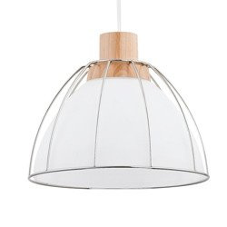 Lampa wisząca ALFA VIVIO DREWNIANA 1xE27 26cm | 60317