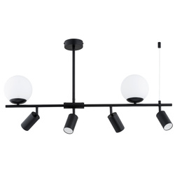 Lampa sufitowa ALFA NESKA CZARNA & BIAŁA 4xGU10 & 2xE14 88cm | 63341