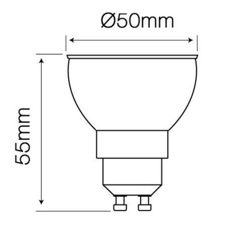 LED line GU10 COB 170-250V 8W 500lm 4000K 24° | Neutralna