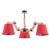 Nowoczesna Lampa sufitowa JOGA III drewnoczerwo śr. 50cm