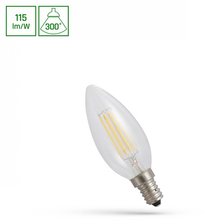 LED ŚWIECOWA E-14 230V 4W COG NW CLEAR SPECTRUM