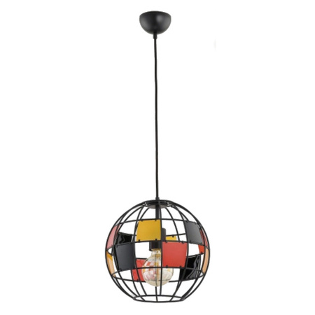 Lampa wisząca ALFA BASKET CZARNA 1xE27 31cm | 60359