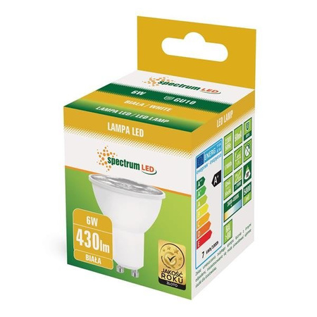 LED GU10 230V 6W SMD 10ST NW Z SOCZEWKĄ SPECTRUM