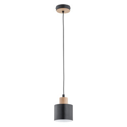 Lampa wisząca ALFA IVO CZARNA 1xE27 13cm | 60733