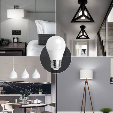 Żarówka LED E27 7W zimna 6500K kulka G45