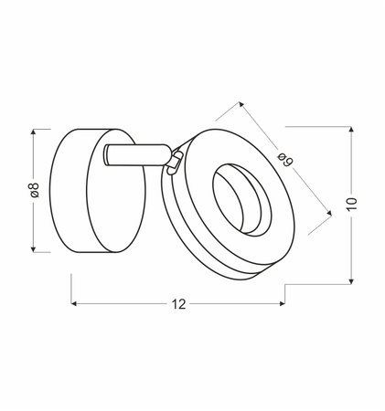 Kinkiet THEMA 1x5W LED, chrom, barwa ciepła 3000K, 91-60761