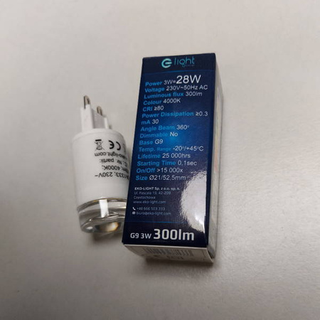 Żarówka G9 LENS LED 3W Ceramic barwa neutralna 4000K