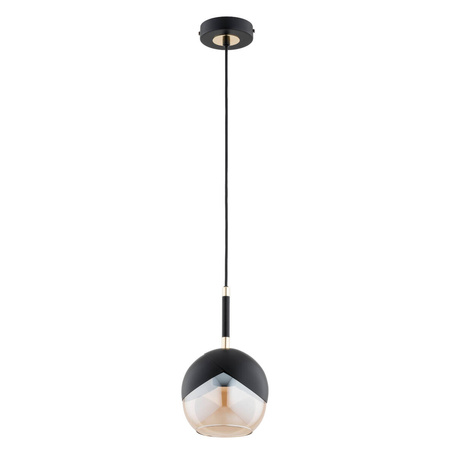 Lampa wisząca ALFA PRADA CZARNA & ZŁOTA 1xE27 15cm | 61339