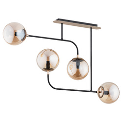 Lampa sufitowa ALFA TACO CZARNO-ZŁOTA 4xE14 15cm | 63043