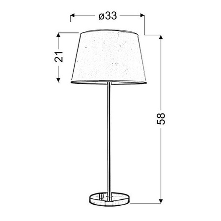 Lampa gabinetowa/stołowa/nocna IBIS 41-00913 satyna/biały 1x40W E14