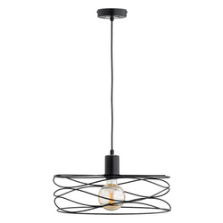 Lampa wisząca ALFA DIUK BIG CZARNA 1xE27 42cm | 61260