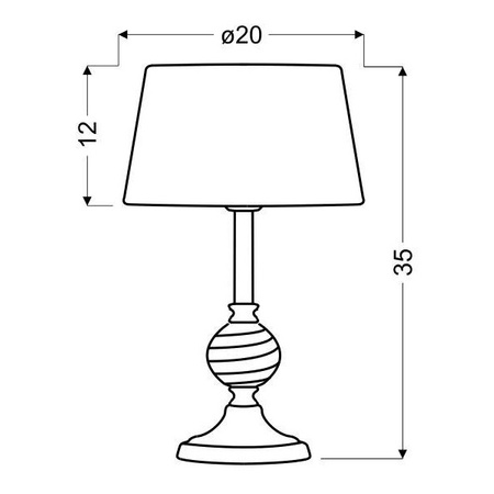 Lampa gabinetowa/stołowa/nocna FERO 41-34618 seledynowa 1x60W E27