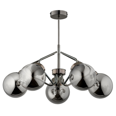 Lampa sufitowa ALFA BARSUM CZARNY CHROM 5xE14 58cm | 63180
