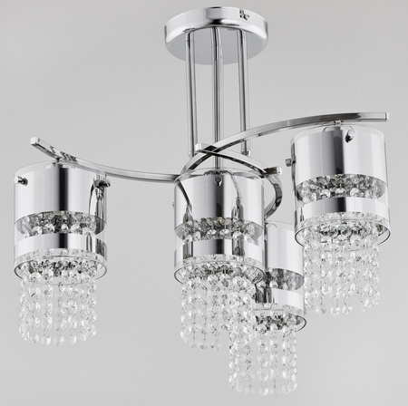 Lampa sufitowa żyrandol z kryształkami BRUNO chrom śr. 51cm