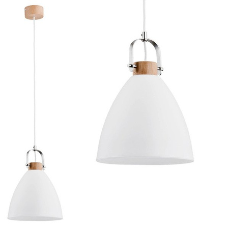 Lampa wisząca ALFA HERMINA DREWNIANA 1xE27 22cm | 9642