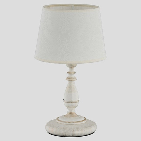 Lampa stołowa ROKSANA WHITE biały antyczny/szary śr. 22cm