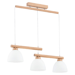 Lampa wisząca ALFA DENVER DREWNIANA 3xE27 18cm | 63041
