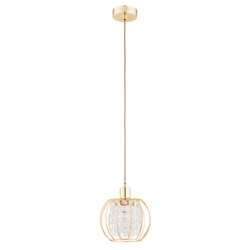 Lampa wisząca ALFA KRISTAL ZŁOTA MIX 1xE27 20cm | 61408