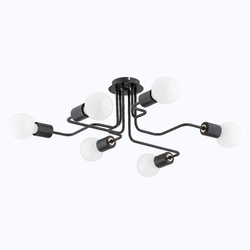 Lampa sufitowa ALFA HARP CZARNA 6xE27 55cm | 62184