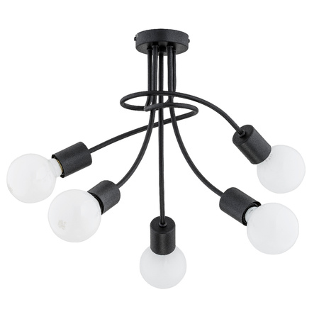 Lampa sufitowa nowoczesna PLENA V czarny śr. 44cm