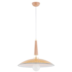 Lampa wisząca ALFA COMBO DREWNIANA 1xE27 47cm | 60932