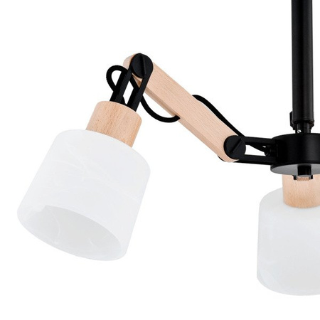 Nowoczesna Lampa sufitowa BRIDGE III drewno śr. 70cm