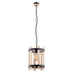Lampa wisząca ALFA LANTUS DREWNIANA 1xE27 25cm | 61122